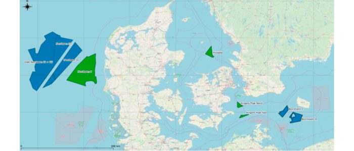 Energistyrelsen offentliggør finscreening af arealer til mulige havvindmølleparker