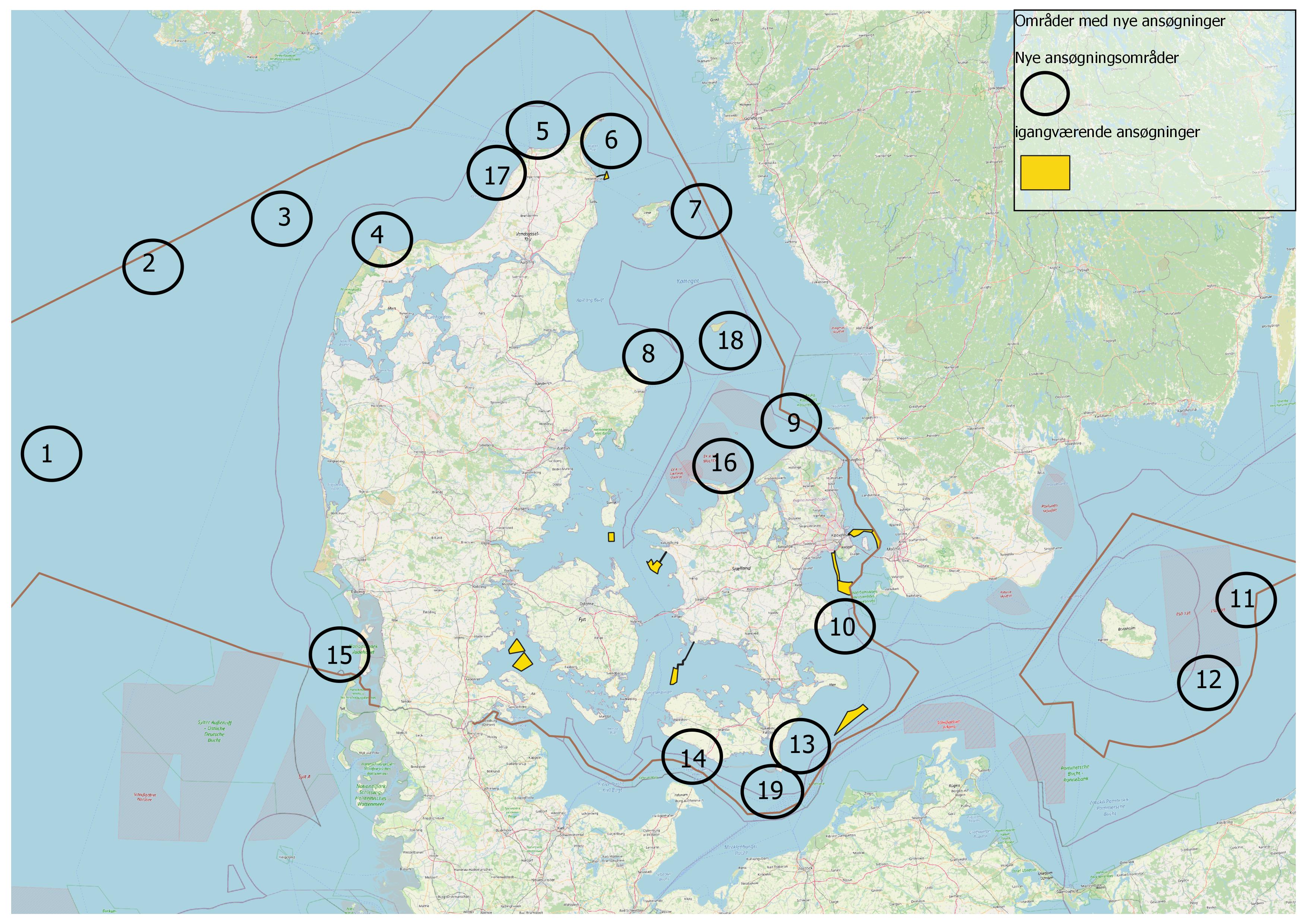 Illustration: Overblik over nye Åben Dør ansøgninger i høring.