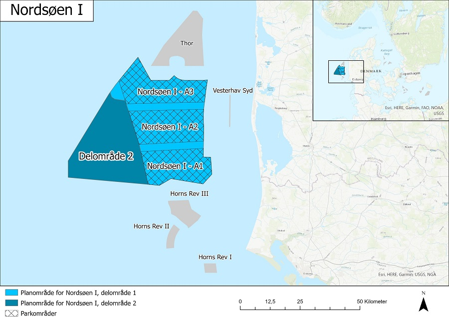 Regeringen og et bredt flertal af Folketingets partier besluttede i maj 2023, at der skal udbydes tre havvindmølleparker i området Nordsøen I: Nordsøen I A1, Nordsøen I A2 og Nordsøen I A3. Nedenfor beskrives processen for etableringen af havvindmølleparkerne. Planen for hele Nordsøen I er vedtaget, men der er endnu ikke igangsat udbud af delområde 2.