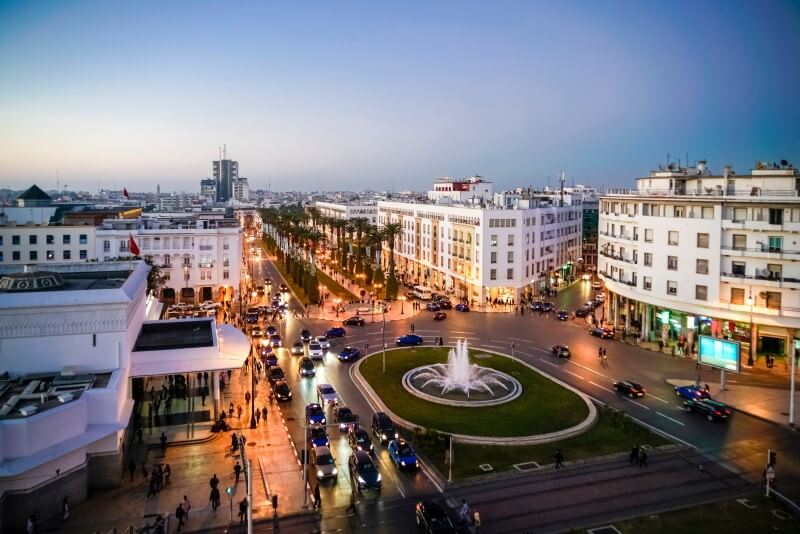 Avenue Mohammed V in Rabat