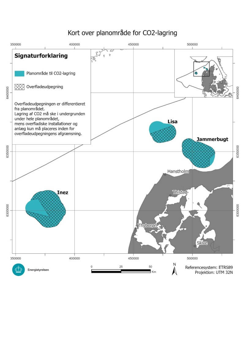 kort over udbudte områder