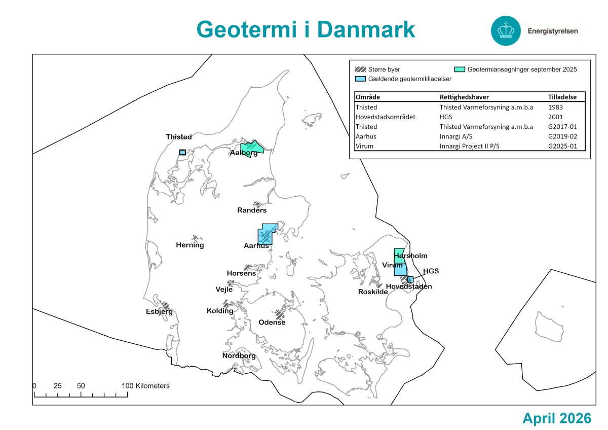 Kort over geotermi i Danmark