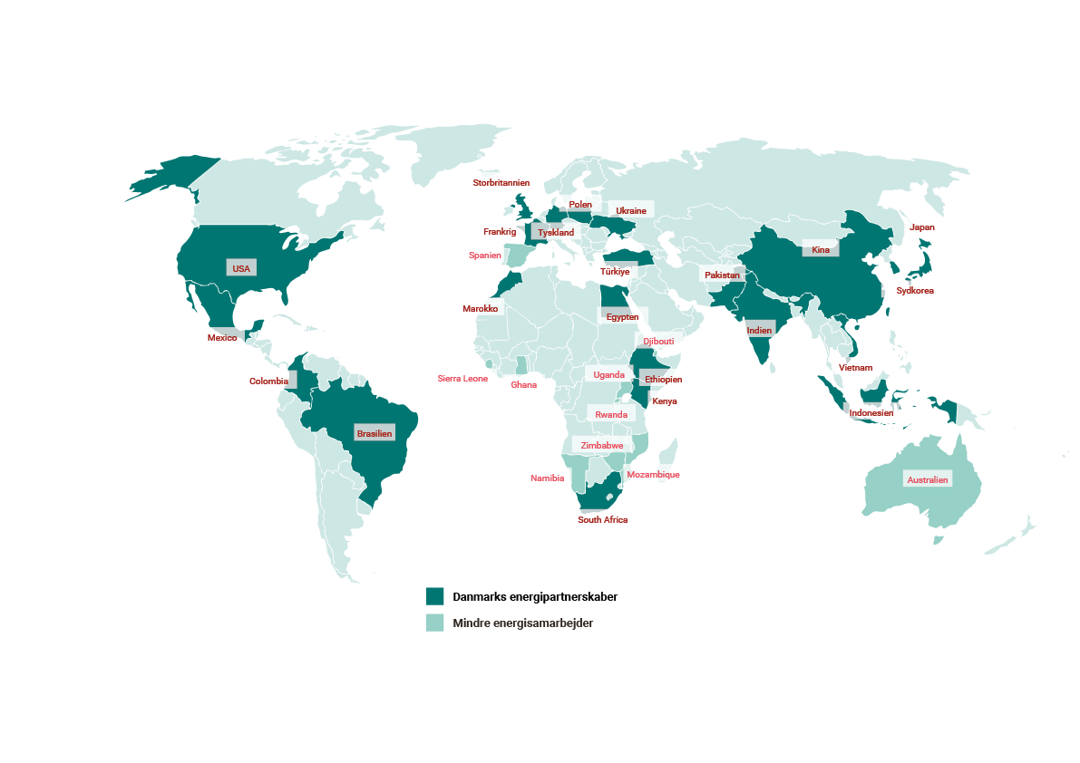 Kort over lande som er en del af GE (Dansk)