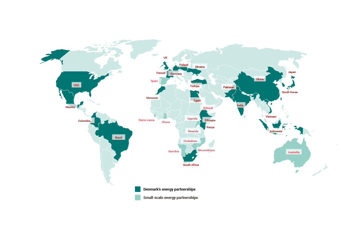 Kort over lande som er en del af GE (Engelsk)