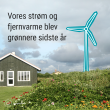 Illustration: En stigende del af produktionen af el og fjernvarme leveres af brændselsfrie energikilder. Illustration: En stigende del af produktionen af el og fjernvarme leveres af brændselsfrie energikilder.