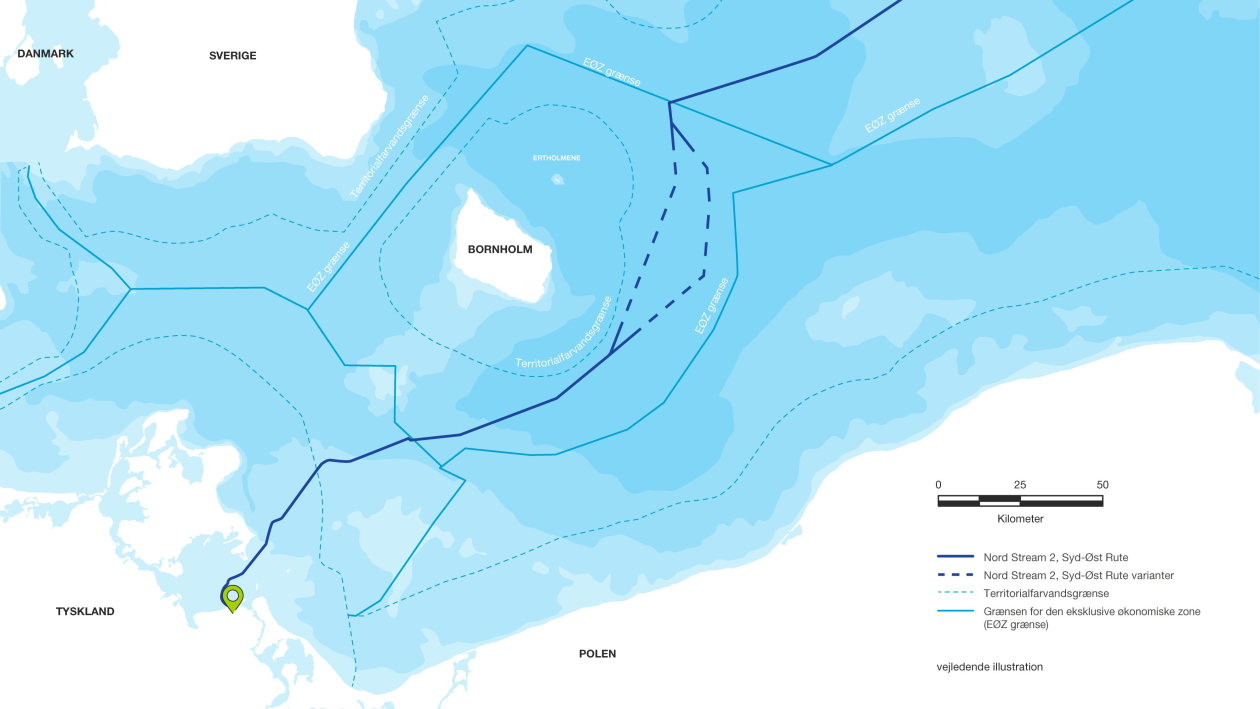 Miljøkonsekvensrapport for sydøstlig rute for Nord Stream 2 sendes i høring
