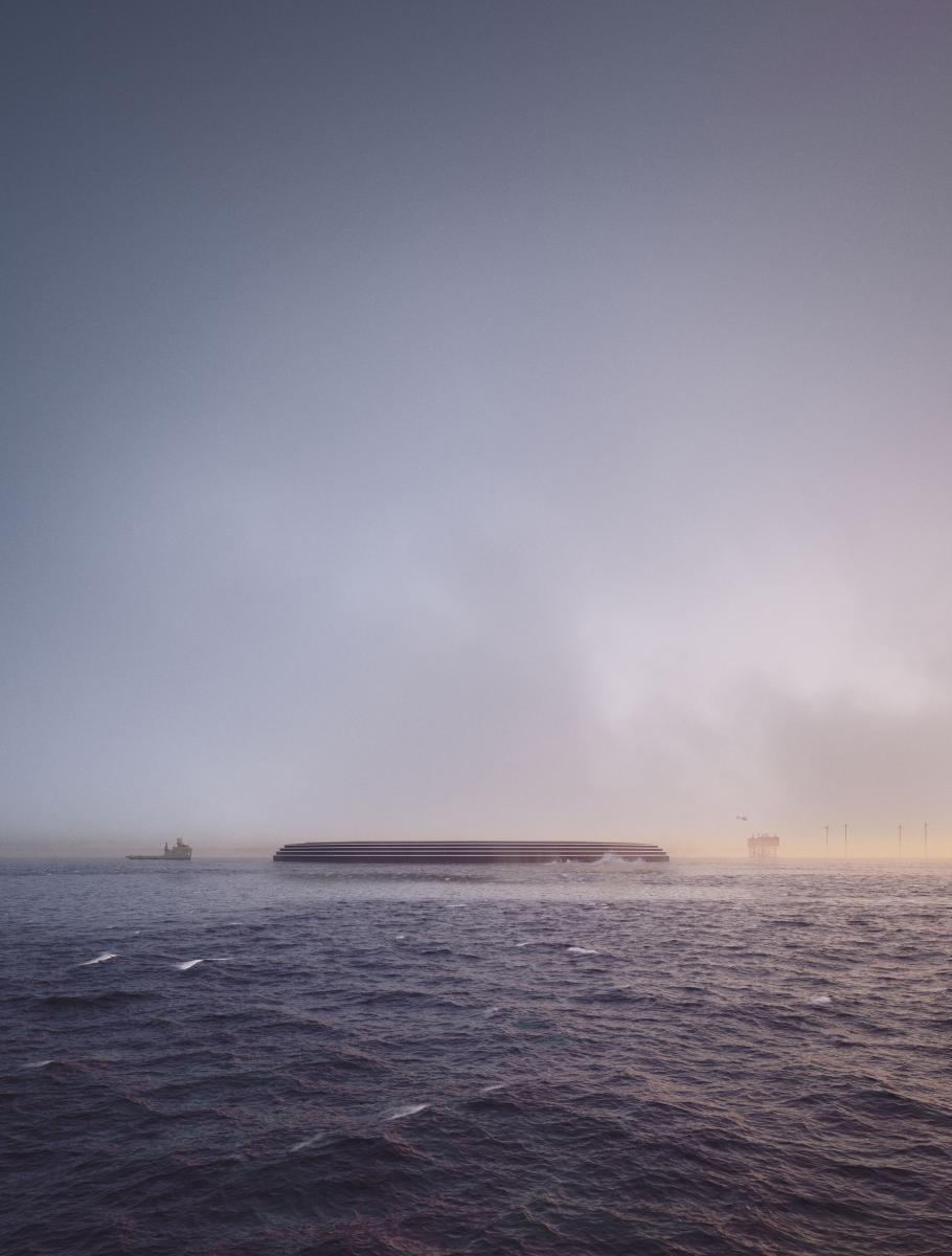 Energiø Nordsøen - Skumring bølgelandskab - Smalt portræt ©Energistyrelsen