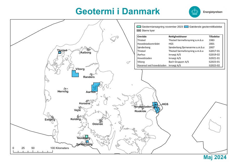 Kort over geotermi i Danmark 