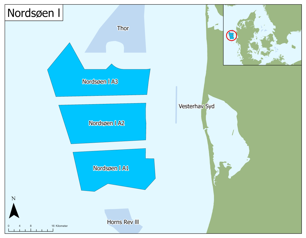 Nordsøen I (A1, A2, A3) havvindmølleparker