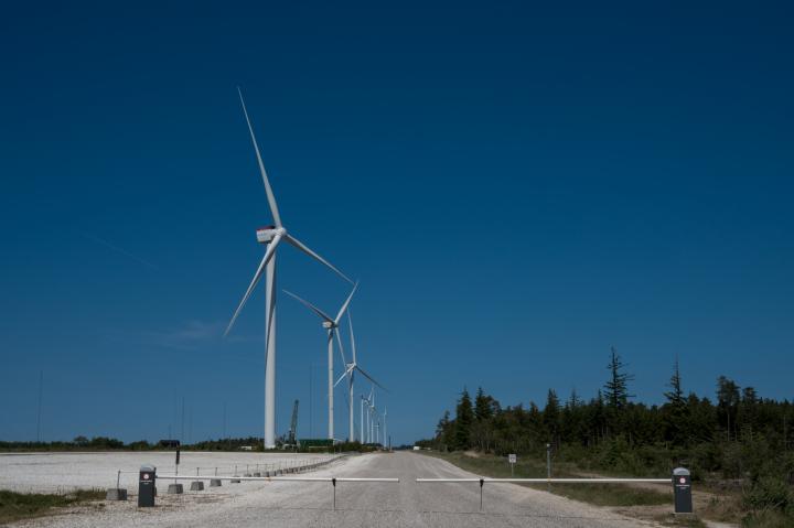 Det nationale testcenter for store vindmøller i Østerild. Foto: Colourbox